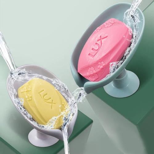 PinUpin 免打孔站立式瀝水荷葉型肥皂架 皂盒 衛浴收納 (菜瓜布皆適用)2入組