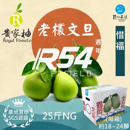 [農心未泯] 黃家柚54年老欉文旦25斤惜福NG(約18~24顆/25斤裝)