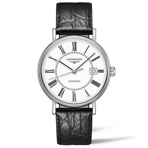 LONGINES 浪琴 當代系列 經典羅馬皮革機械腕錶 L49224112 / 40mm