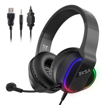 EKSA E400 跨平臺RGB電競耳麥
