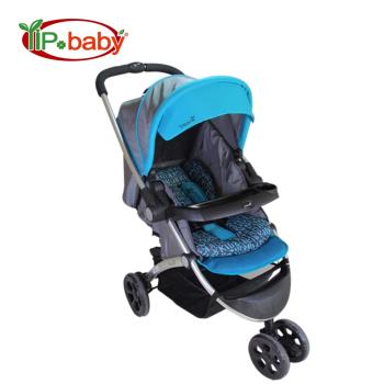 【YIP baby】豪華雙向三輪嬰兒手推車－藍