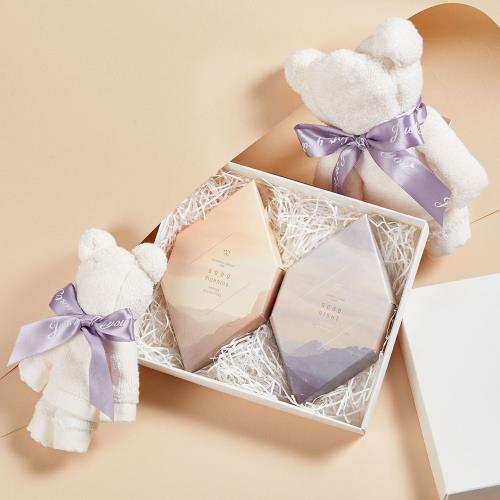 DAVID & MAISIE 永恆記憶鑽石沐浴小熊毛巾禮盒組