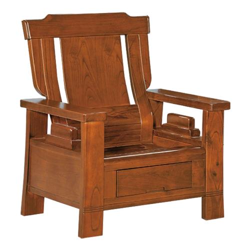 卡吐穆 典雅風實木單人座沙發椅
