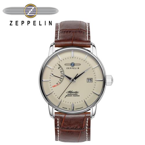 齊柏林飛船錶 Zeppelin 84625 大西洋白盤機械錶 42mm 男/女錶 自動上鍊 