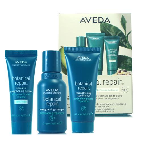 AVEDA 花植重鍵焦點旅行組 - 洗髮精50ml+潤髮乳40ml+護髮乳25ml (正統公司貨)