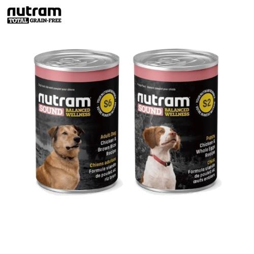 Nutram 紐頓 頂級天然主食狗罐〈S2/S6〉13.02oz（369g）(12罐組)