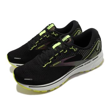 Brooks 慢跑鞋 Ghost 14 運動休閒 男鞋 避震科技 穩定 3D彈力列印科技 輕量 黑 黃 1103691D050 [ACS 跨運動]
