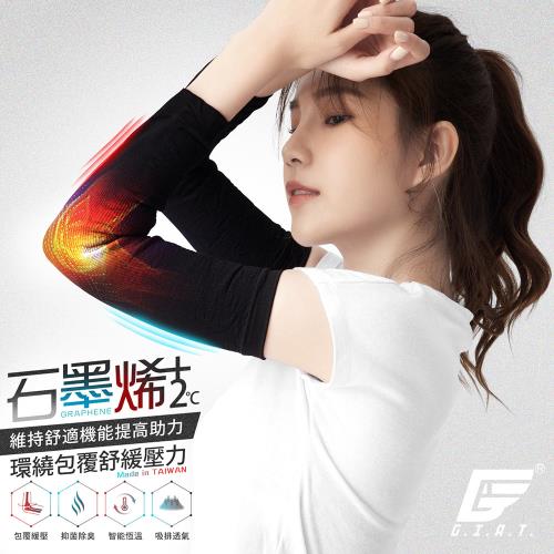 1雙組【GIAT】台灣製石墨烯遠紅外線男女適用彈力護肘套