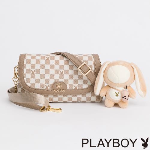 PLAYBOY -  斜背包附腰包功能 Bubble Bunny系列 - 卡其色