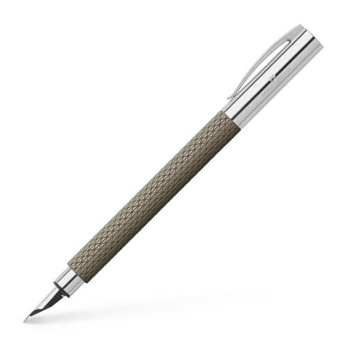 Faber-Castell 成吉思汗 AMBITION 繩紋系列天然樹脂 鋼筆(黑沙色)