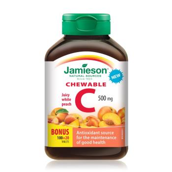 [Jamieson健美生] 維生素C咀嚼錠-白桃風味 (1入120錠)