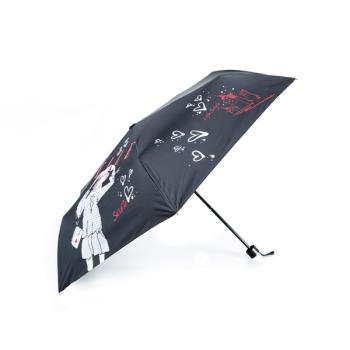 【ELLE女孩】日系降八度晴雨兩用摺疊雨傘(正品現貨)