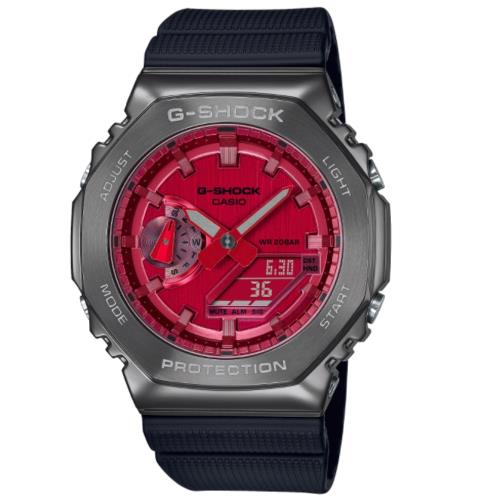 CASIO G-SHOCK 經典八角形雙顯時尚腕錶 GM-2100B-4A