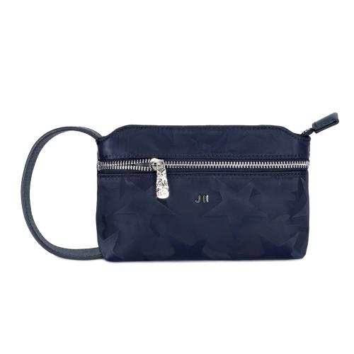 J II 手拿包 糜菲尼龍配皮手拿包-星星藍-8113-13-多色任選