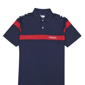 KAPPA 義大利男款吸濕排汗短袖POLO衫 丈青 紅 31199QWA0Q