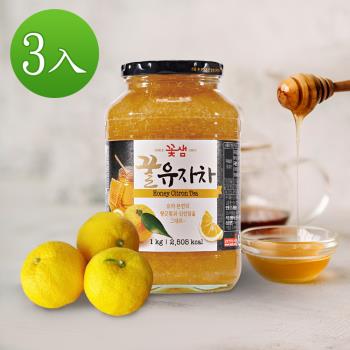 【韓味不二】3罐組-花泉蜂蜜柚子茶1kg-韓國進口