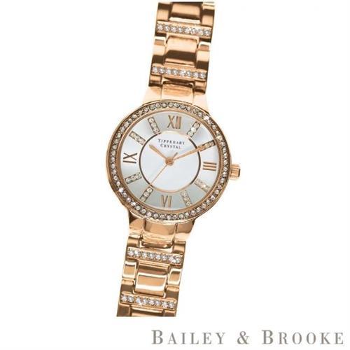 【Bailey & Brooke】愛爾蘭精品 頂級水晶鑽手錶(116405)                  