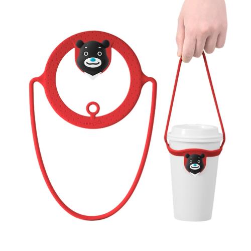 【Bone】Cup Tie 環保杯綁 飲料提袋 - 熊讚