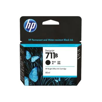 HP 711B (3WX01A) 80ml 高容量 黑色 原廠墨水匣 適用 DesignJet T120/T520/T130/T530 系列