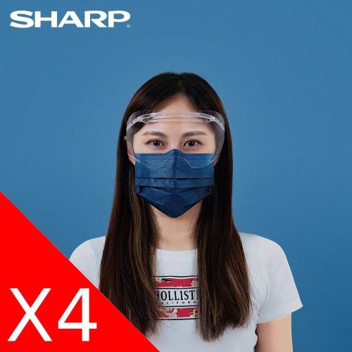 嚴防新變種病毒 omicron SHARP 夏普 奈米蛾眼科技防護眼罩 4入