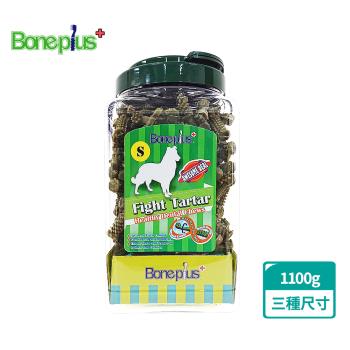 Bone Plus 超效動能雙頭潔牙骨桶裝1100G(狗零食、狗潔牙、耐咬、寵物潔牙、寵物零食)