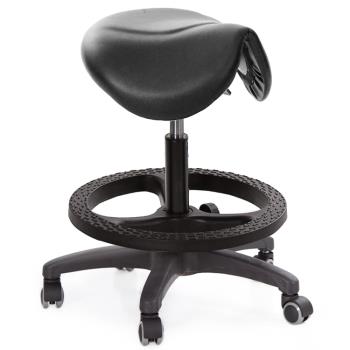 GXG 立體泡棉 小馬鞍 工作椅 塑膠踏圈/防刮輪 TW-81T7 EXK