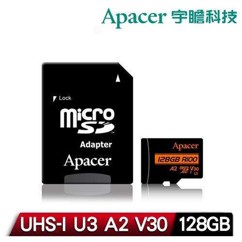 Apacer 宇瞻 128GB MicroSDXC UHS-I U3 A2 V30記憶卡