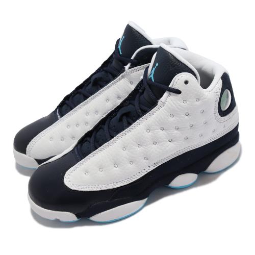 Nike 籃球鞋 Air Jordan 13 Retro 女鞋 經典款 復刻 AJ13 皮革 大童 穿搭 白 藍 DJ3003-144