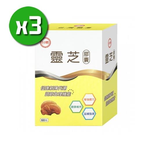 【台糖生技】靈芝膠囊x3盒(60粒/盒)