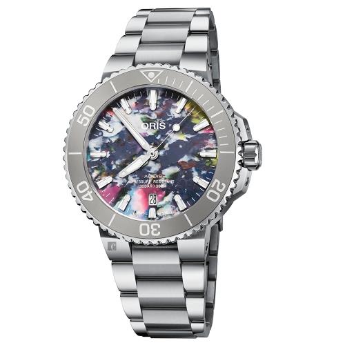 Oris 豪利時 Aquis Upcycle 潔淨海洋 環保日期腕錶(0173377664150-Set)