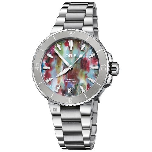 Oris 豪利時 Aquis Upcycle 潔淨海洋 環保日期腕錶(0173377704150-Set)