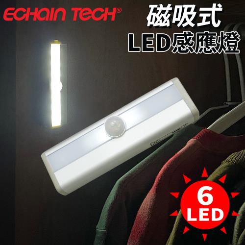 【Echain Tech】磁吸式LED迷你感應燈-6LED