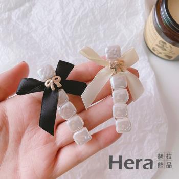 【Hera 赫拉】韓式複古氣質珍珠蝴蝶結髮夾一字夾少女側邊夾髮飾-兩款 H202108303