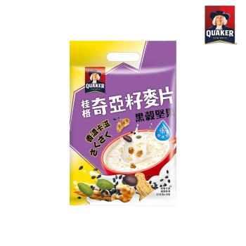 【QUAKER 桂格】奇亞籽麥片-黑穀堅果31g*10包/袋(營養早餐推薦)