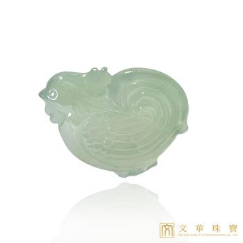 【文華珠寶】高冰芙蓉雞玉墜 贈精美中國繩乙入 天然緬甸硬玉A貨