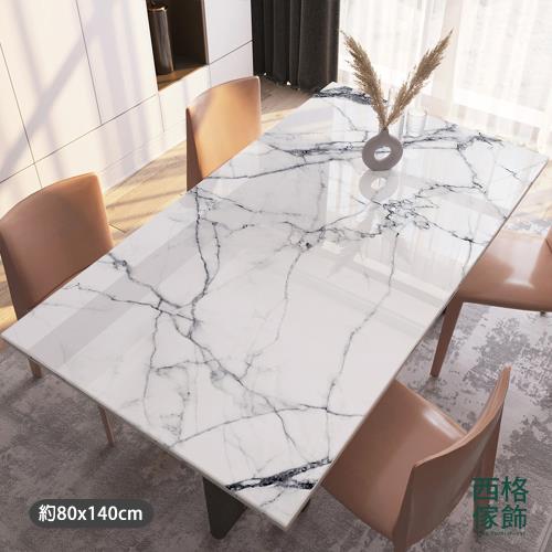 北歐大理石紋軟玻璃桌墊80x140cm(桌布餐桌墊PVC)
