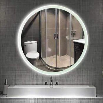 H&R安室家 波爾多 智能LED發光觸控圓型燈鏡/掛鏡/浴鏡/化妝鏡/鏡子ZA0196