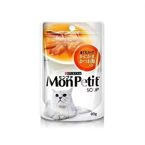 Mon Petit貓倍麗-鮪魚蟹肉鰹魚極品上湯 40g X48包入(下標*2送淨水神仙磚)
