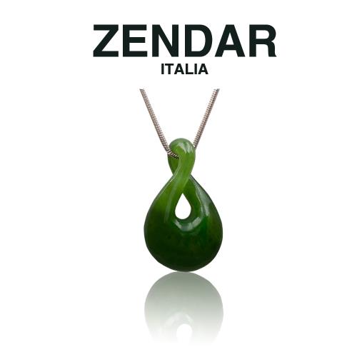 ZENDAR 年度設計師款發財31mm大8碧玉項鍊 (Z6012)