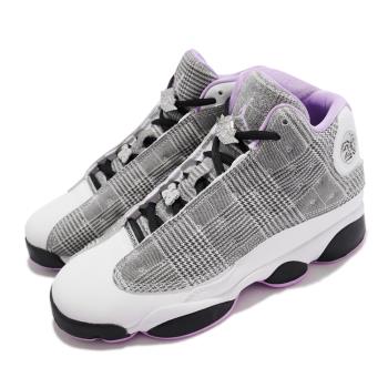 Nike 籃球鞋 Air Jordan 13 Retro 女鞋 經典款 AJ13代 千鳥格紋 舒適 穿搭 黑 白 DN3938-015