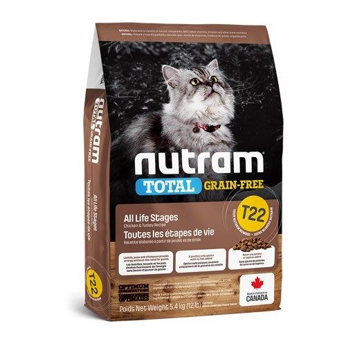 加拿大NUTRAM紐頓-T22無穀全能系列-火雞+雞肉挑嘴全齡貓