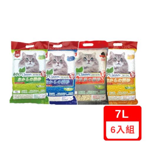 【ECO 艾可】豆腐貓砂7L-6入 原味/綠茶/玉米/活性碳 (環保貓砂 貓砂)