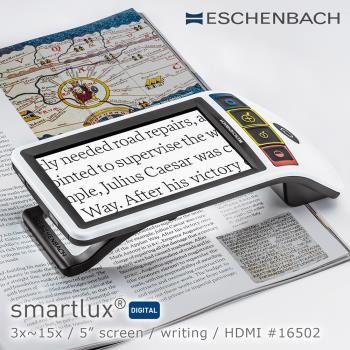【德國Eschenbach宜視寶】smartlux DIGITAL 3x-15x 5吋書寫用HDMI可攜式擴視機 電子式放大鏡 16502 (公司貨)