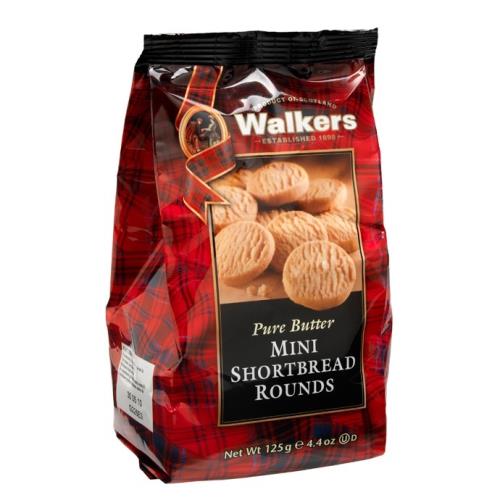即期良品-【英國Walkers】蘇格蘭皇家迷你圓形奶油餅乾 (袋裝)125g-效期2024/6/30
