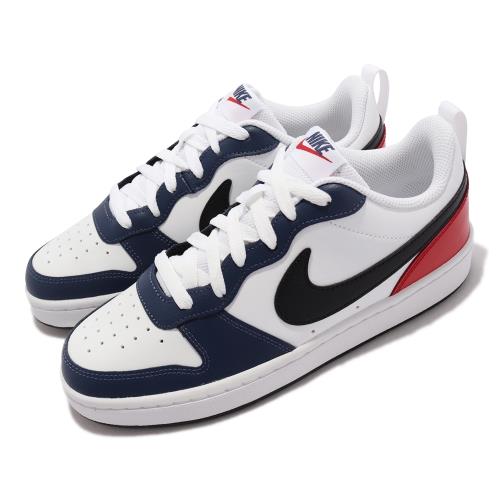 Nike 休閒鞋 Court Borough Low 2 女鞋 基本款 低筒 皮革 大童 球鞋穿搭 白 黑 DO7446101 [ACS 跨運動]