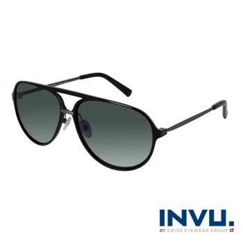 【INVU】瑞士率性大自然風格偏光太陽眼鏡(黑 Z1000A)