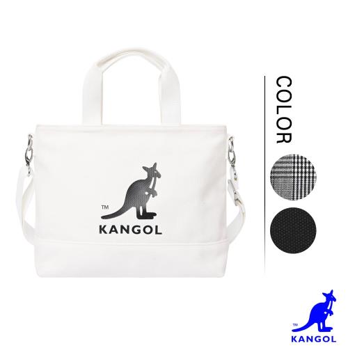KANGOL - 英國袋鼠棉布手提側背兩用托特方包
