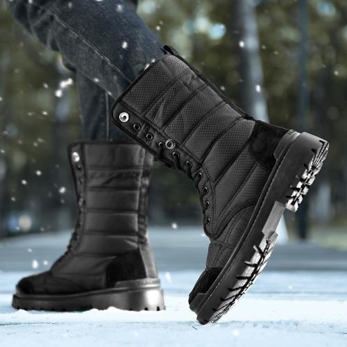 【MINE】戶外雪靴休閒雪靴/兩穿法保暖防潑水機能戶外休閒雪靴-男鞋