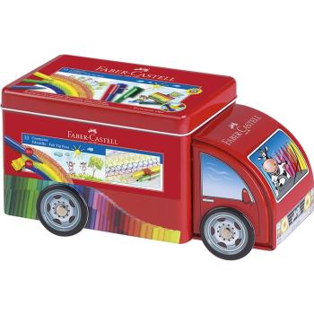 德國Faber-Castell卡車造型33色彩色連接筆