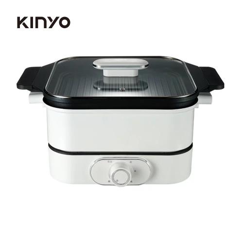 KINYO多功能料理鍋-烤盤、火鍋兩用(BP-085W/BP-085R)